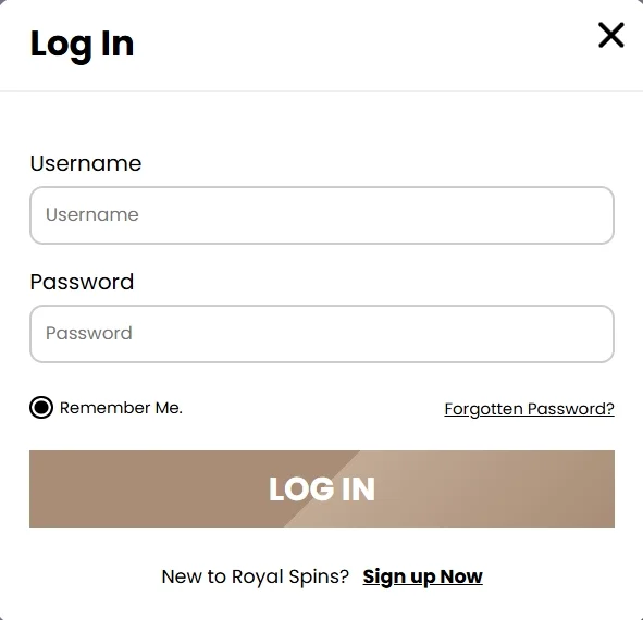 Royal Spins Login