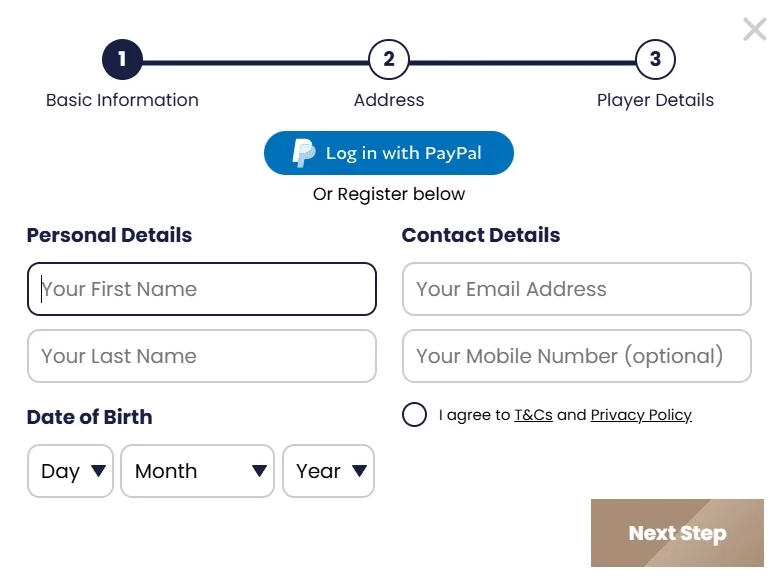 Royal Spins Register
